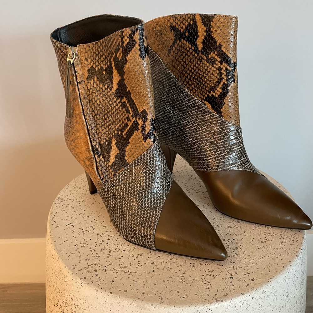 Isabel Marant Brown Python Cone Heel Boot Sz 6